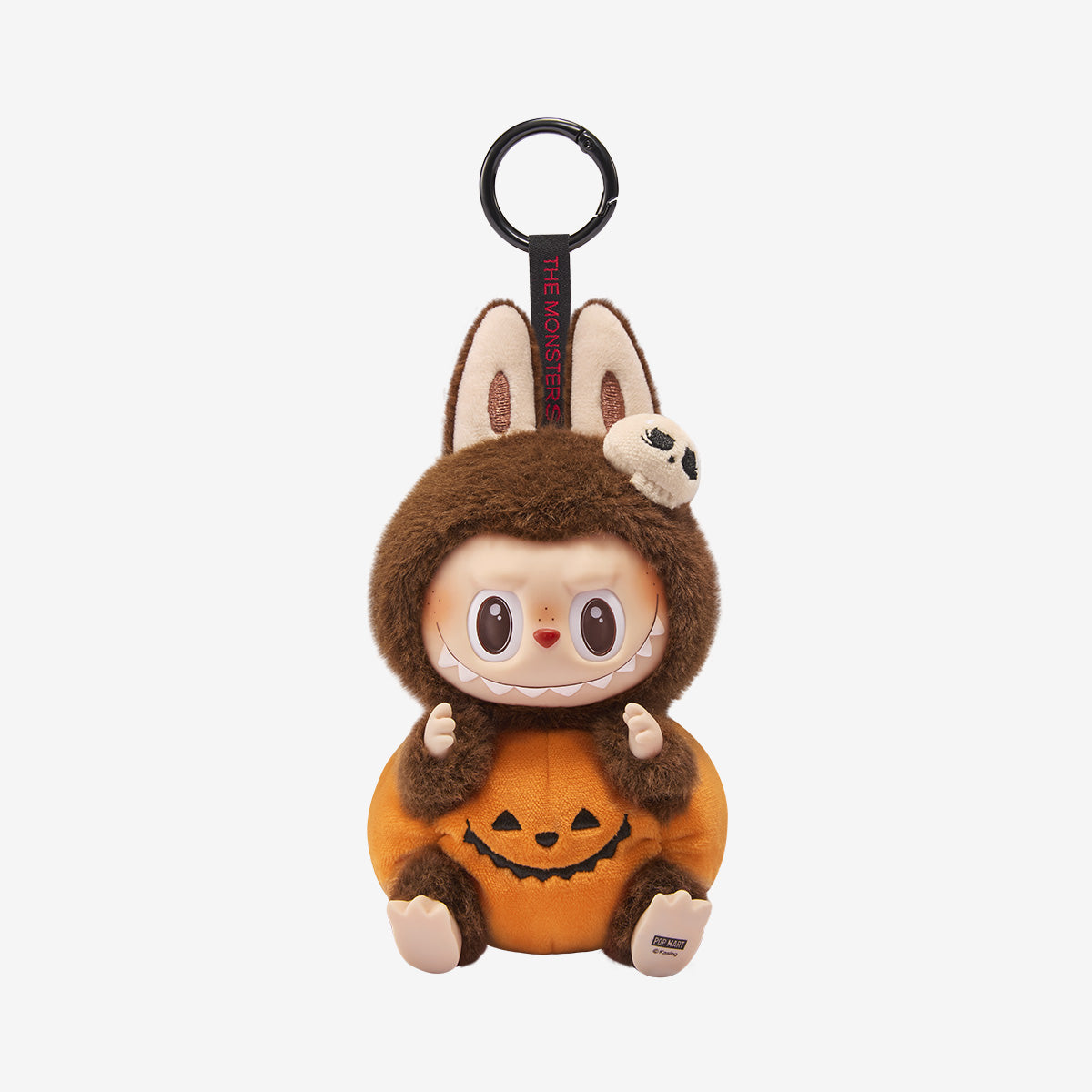 POP MART LABUBU Happy Halloween Party Series-Sitting Pumpkin Vinyl Plush Doll Pendant