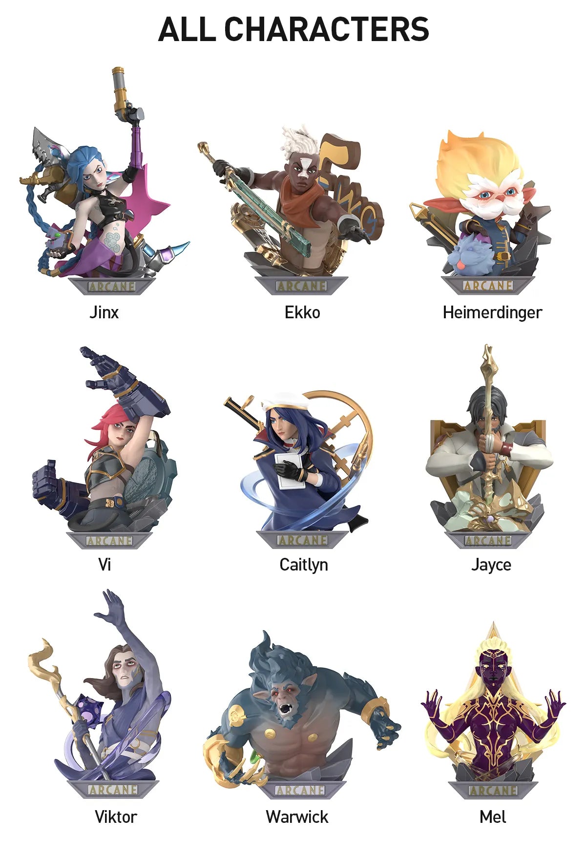 POP MART League of Legends: Arcane Series Figures – Blind Box POP MART League of Legends: Arcane Series Figures – Blind Box