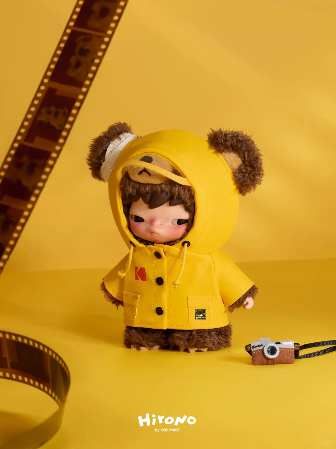 POP MART Hirono × Kodak Little Bear Vinyl Plush Pendant EXCLUSIVE COLLAB