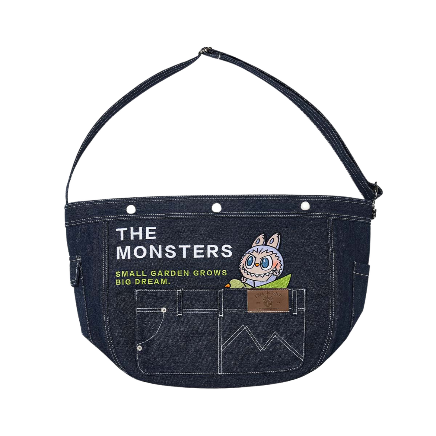 POP MART LABUBU THE MONSTERS FALL IN WILD SERIES-Denim Messenger Bag - Accessories