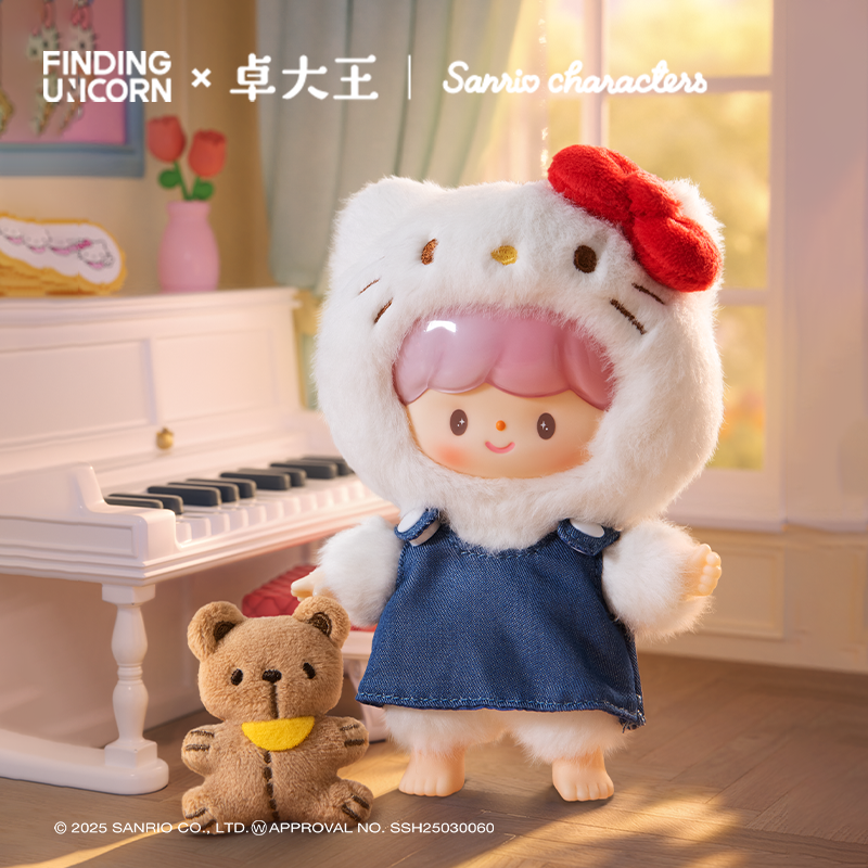 FINDING UNICORN Zzoton x Sanrio Love League Buddies Vinyl Plush Blind Box Keychain Pendant