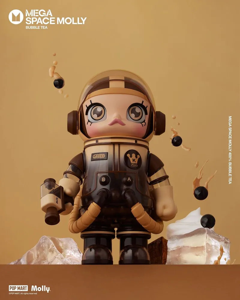 POP MART MEGA SPACE MOLLY 400% MILK TEA - LIMITED EDITION