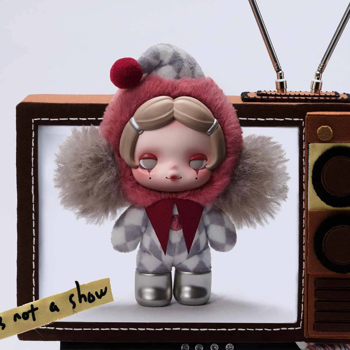 POP MART θ SKULLPANDA Off Mode Series Plush Doll Pendant