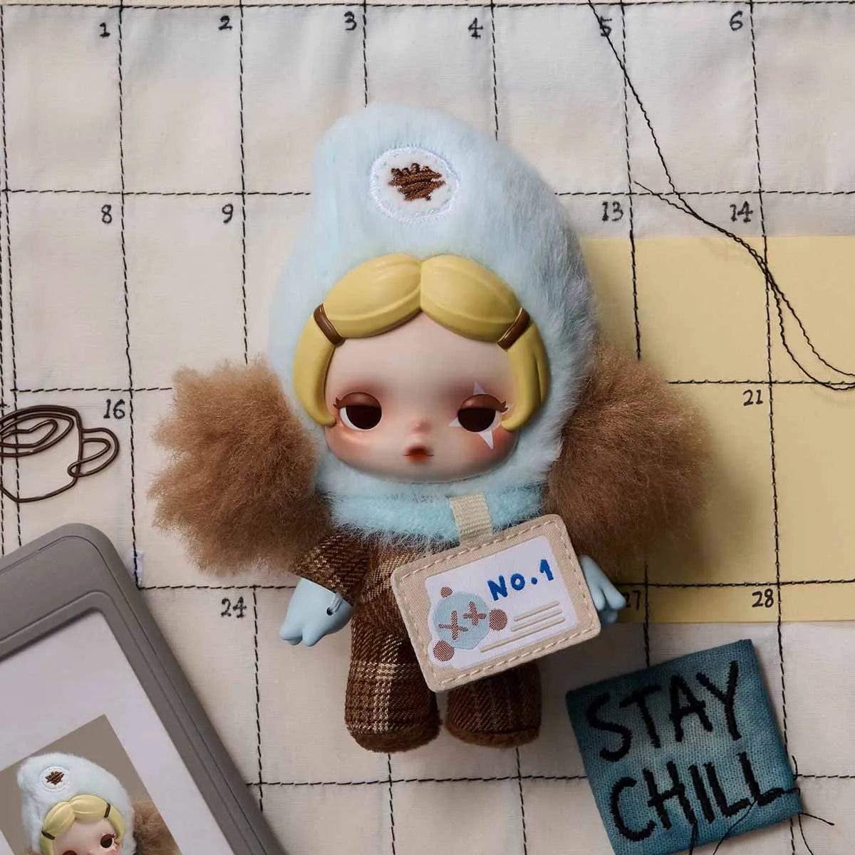 POP MART θ SKULLPANDA Off Mode Series Plush Doll Pendant