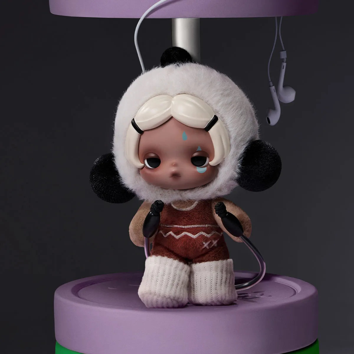 POP MART θ SKULLPANDA Off Mode Series Plush Doll Pendant
