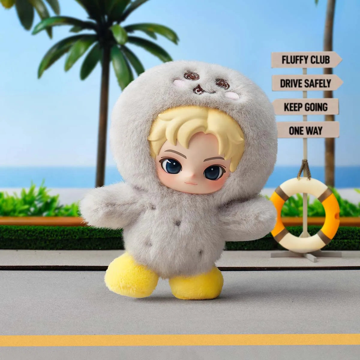 POP MART RIIZE Fluffy Club Series Vinyl Plush Doll Pendant