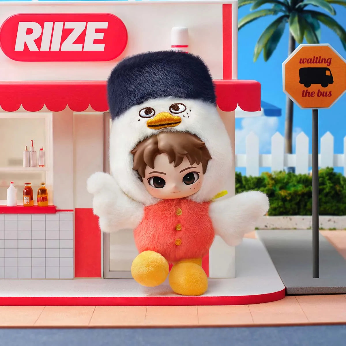 POP MART RIIZE Fluffy Club Series Vinyl Plush Doll Pendant