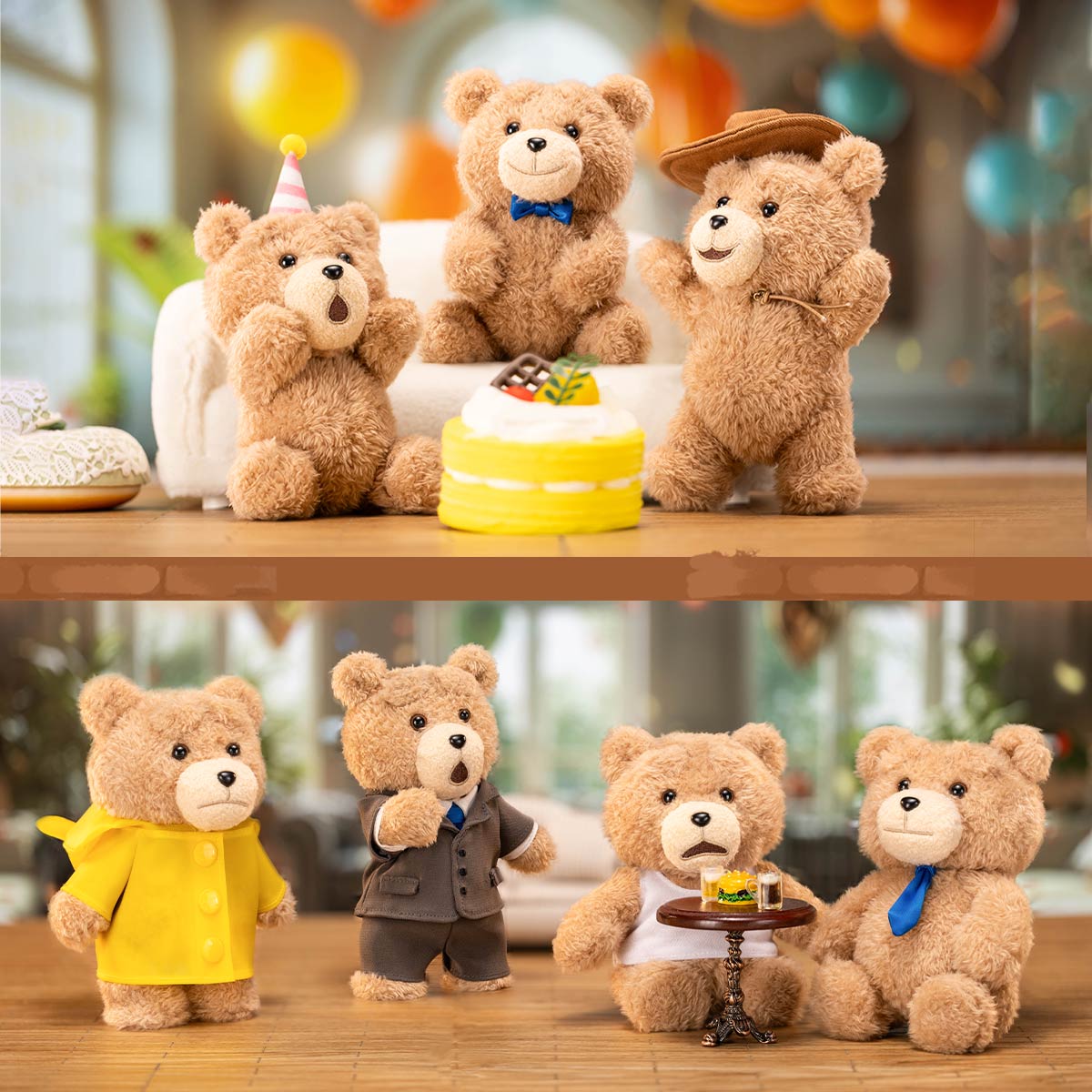 POP MART Ted2 Teddy Bear Action Plush Pendant