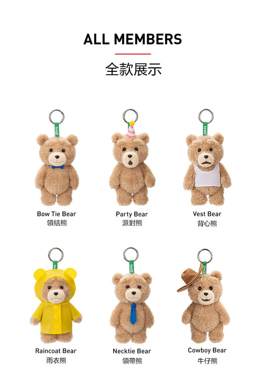 POP MART Ted2 Teddy Bear Action Plush Pendant