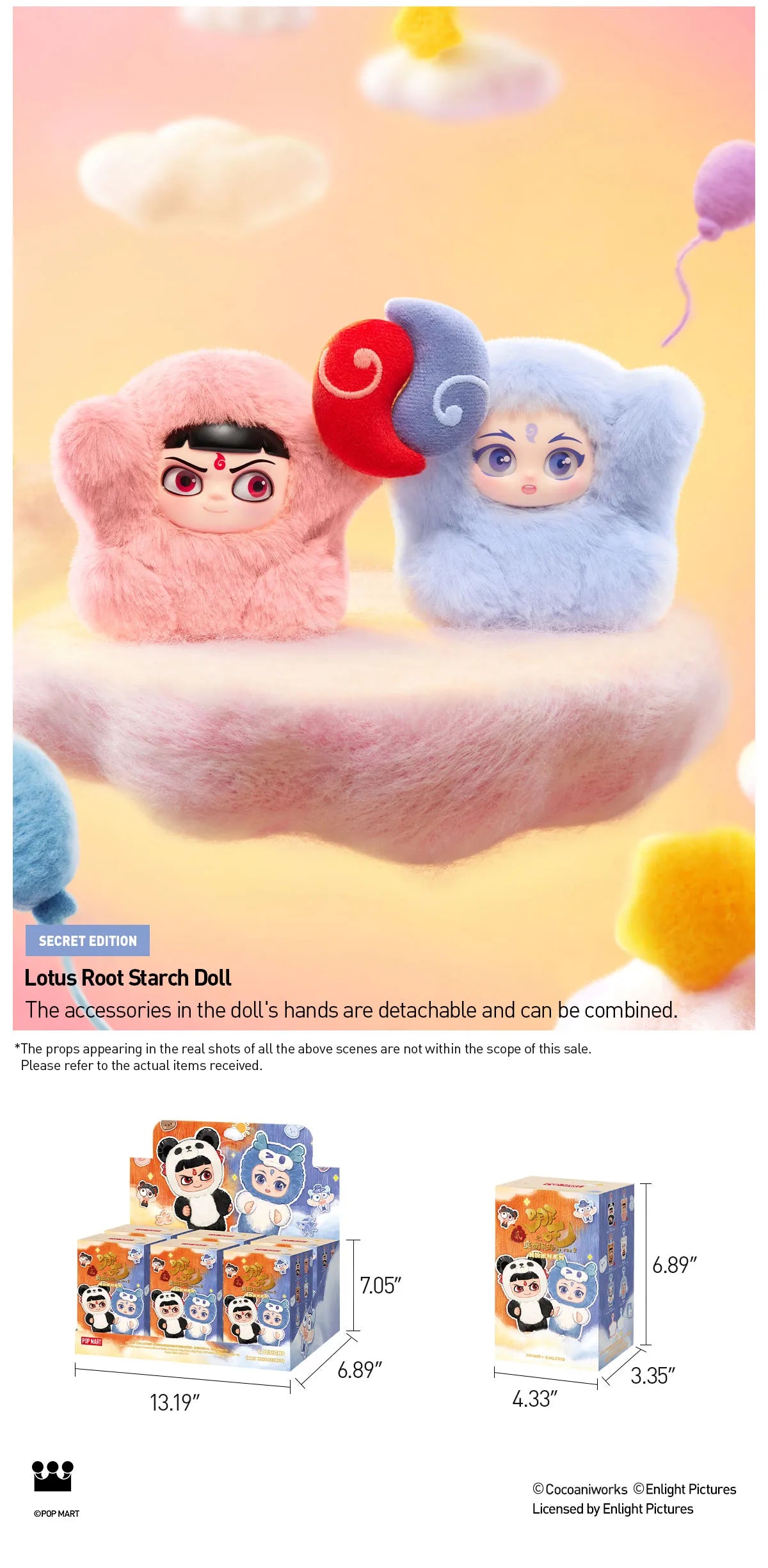 POP MART NeZha 2 Dress Up Party Series Vinyl Plush Doll Pendant