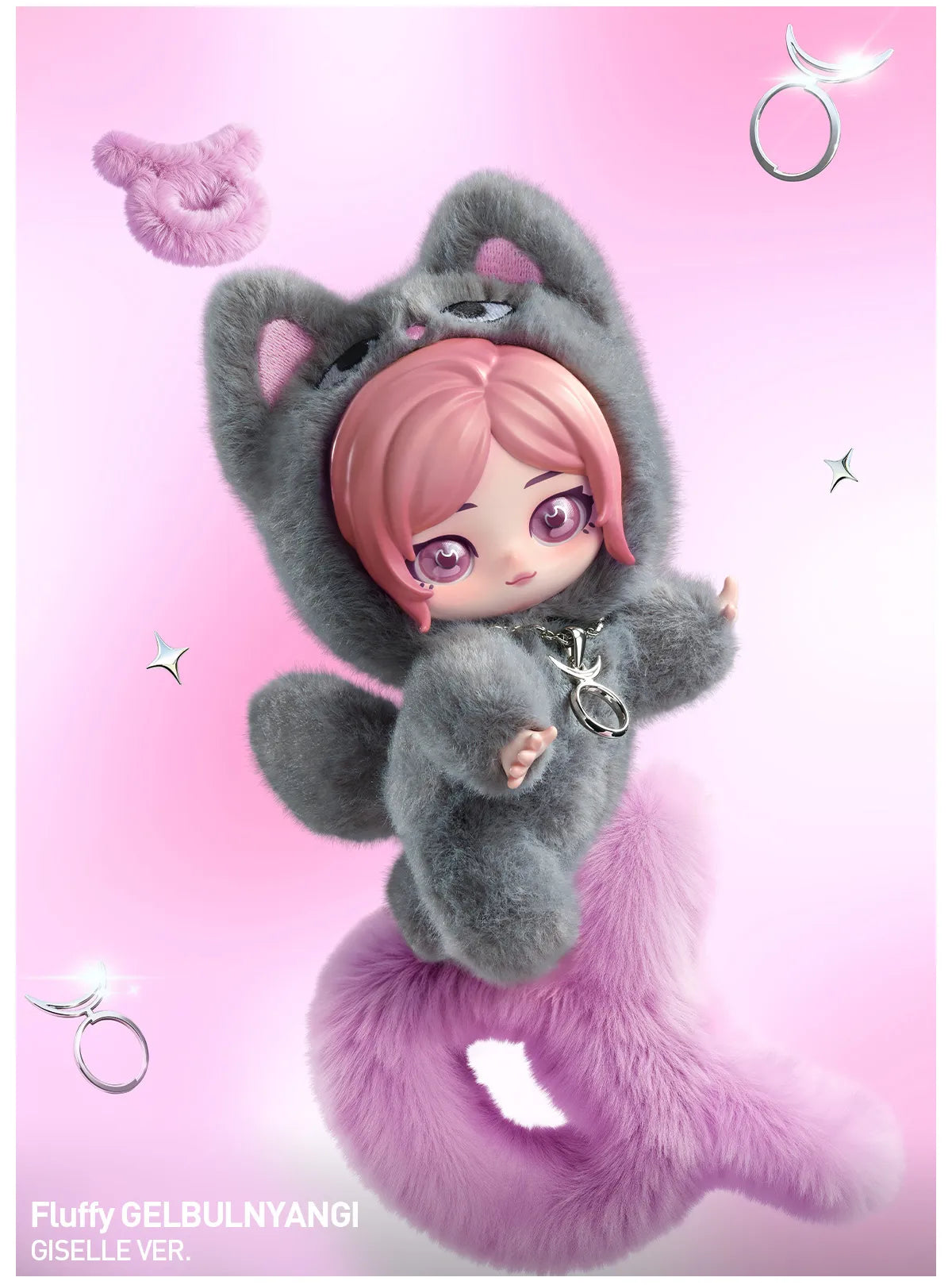 POP MART aespa Fluffy Club Series Vinyl Plush Doll Pendant