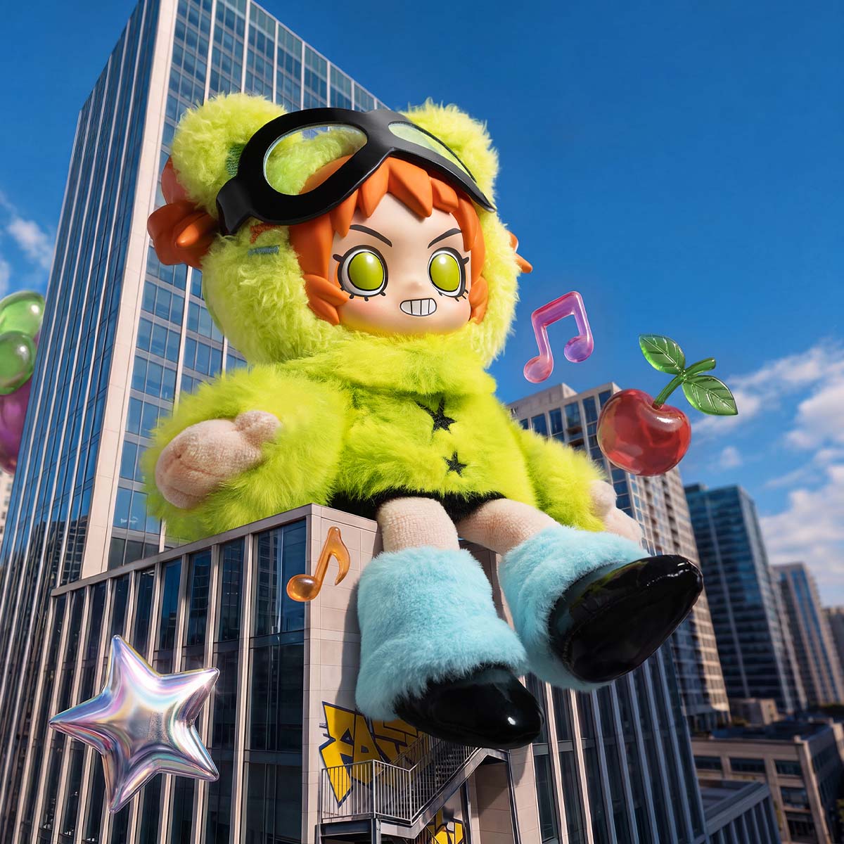 POP MART Peach Riot Fruit Punch Series Plush Doll Pendant