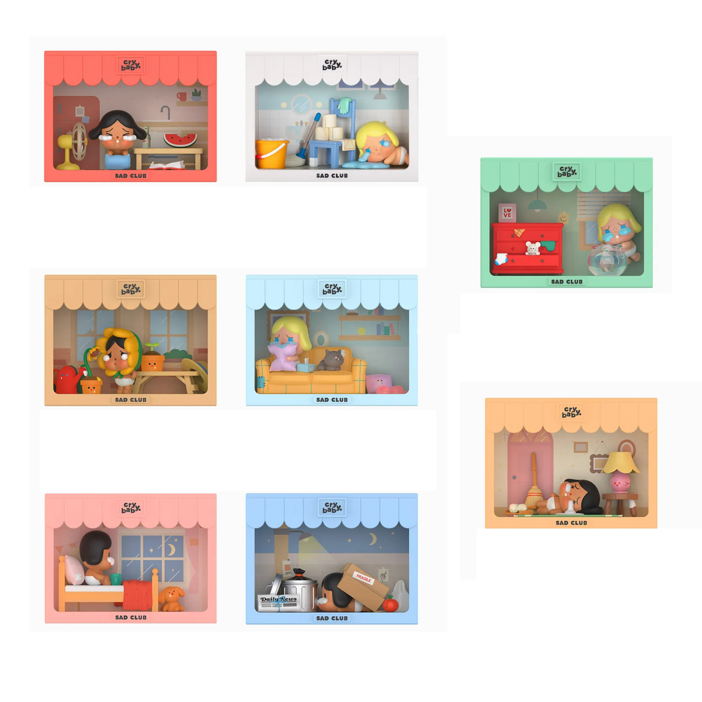 POP MART Crybaby Sad Club Series Blind Box Scene Set