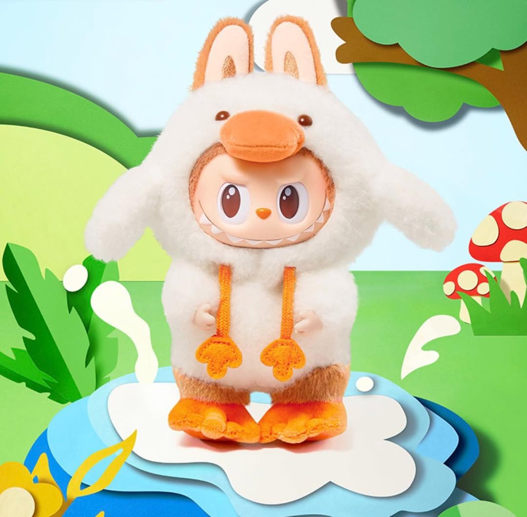 POP MART The Monster Forest Fairy Tale Series Labubu Vinyl Plush Doll Pendant