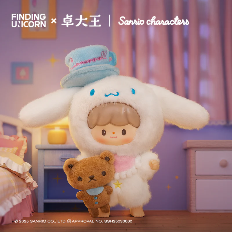 FINDING UNICORN Zzoton x Sanrio Love League Buddies Vinyl Plush Blind Box Keychain Pendant