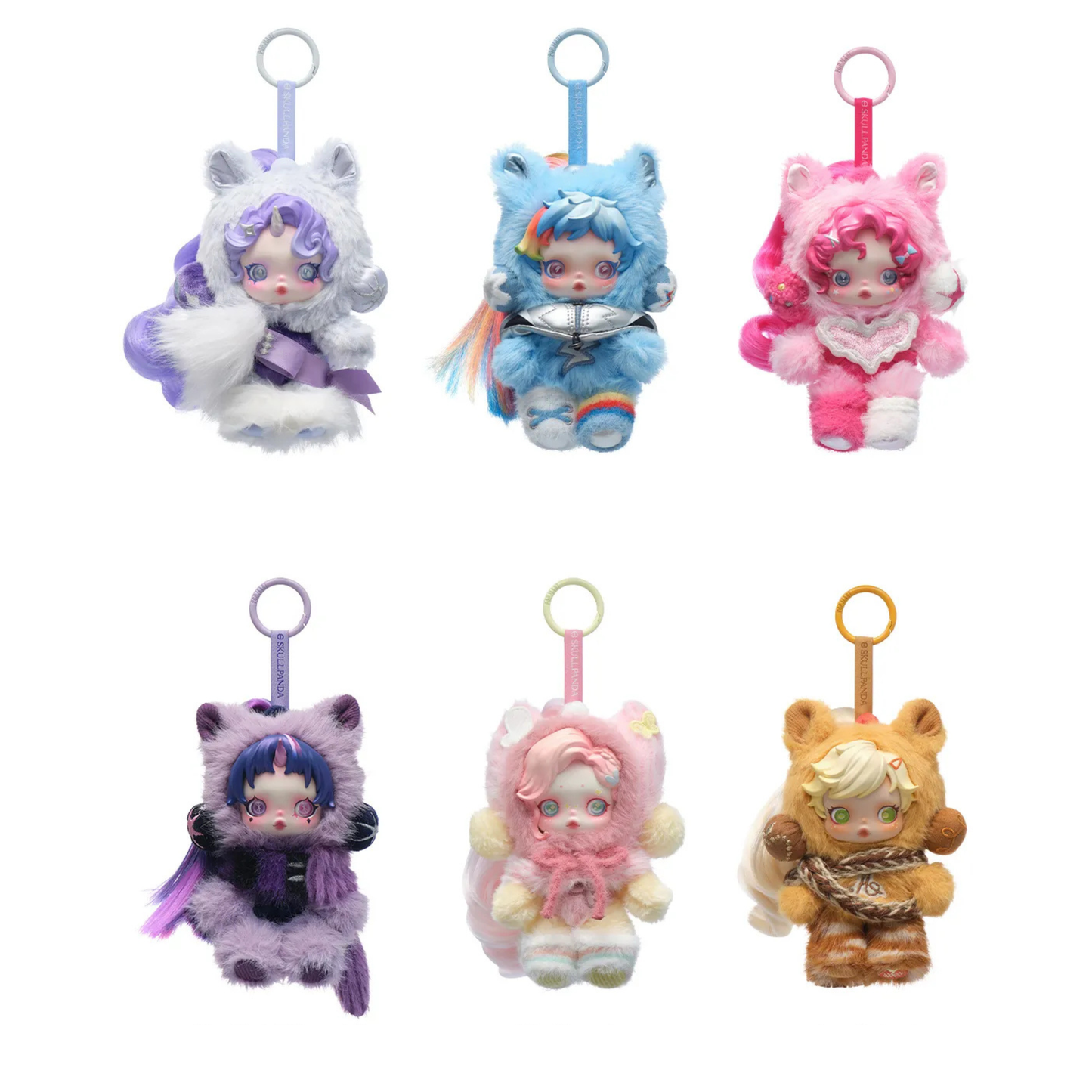 POP MART SKULLPANDA × My Little Pony Series Plush Doll Pendant