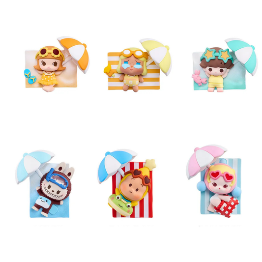 POP MART POP BEAN Island Vacation Series Fridge Magnet