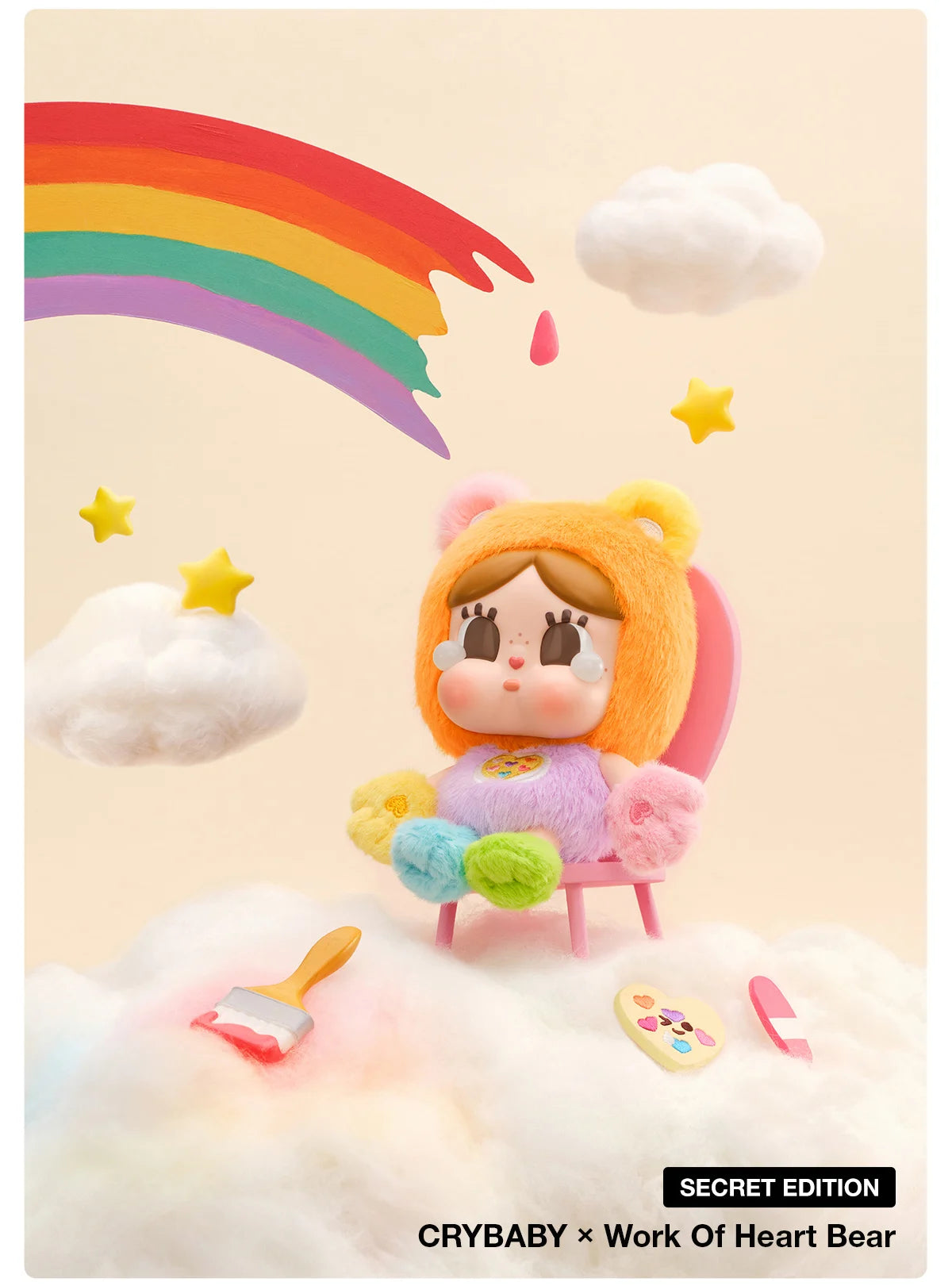 POP MART CRYBABY x Care Bears Series - Vinyl Plush Pendant Blind Box