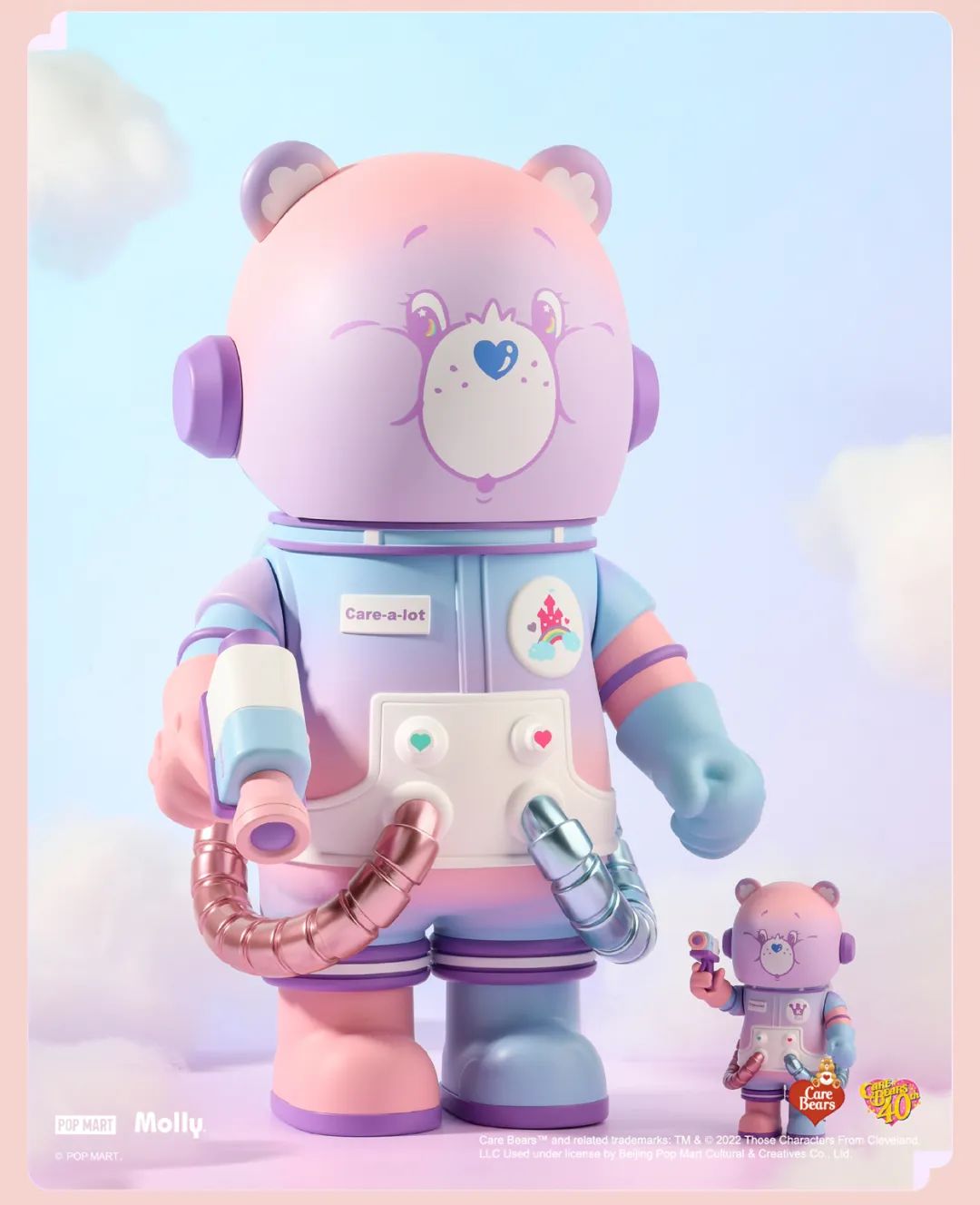 Pop Mart Mega Space Molly x Care Bears Care-a-Lot Bear 100% & 400% Set